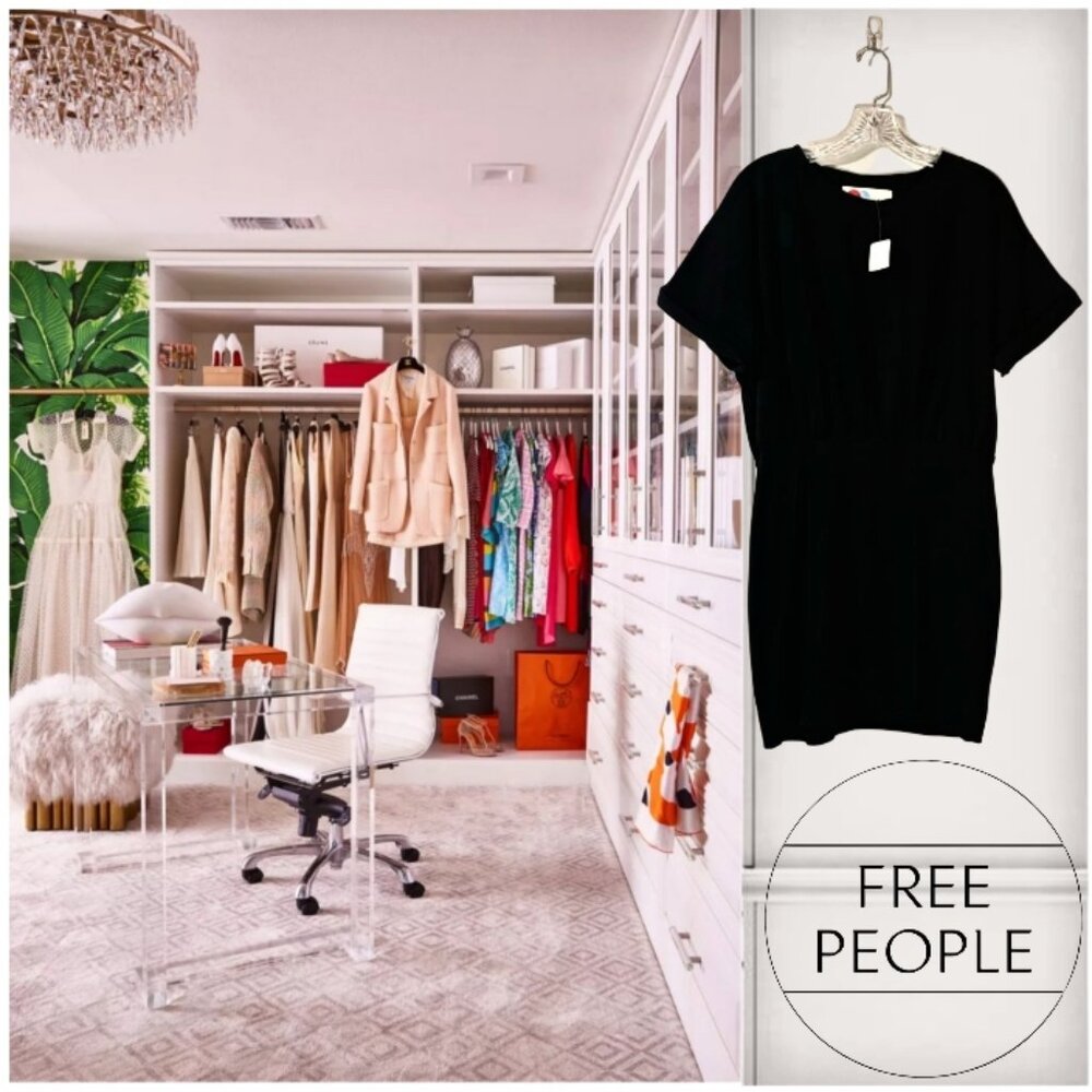 Free People Women's Black Mini Dress